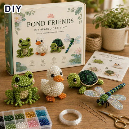 Silque 3D Beaded Animal Craft Kit — Handmade DIY Beading Set