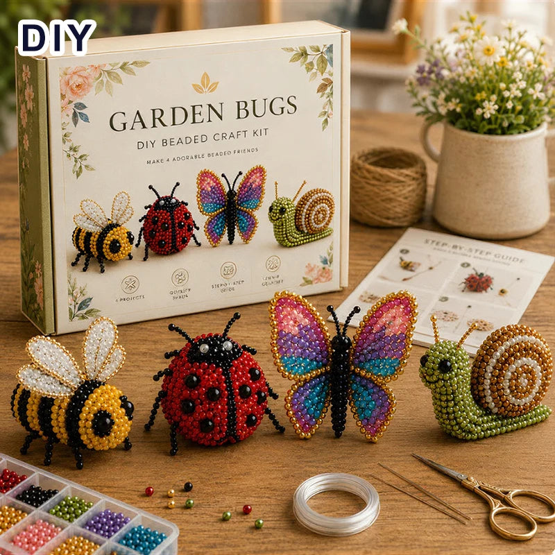 Silque 3D Beaded Animal Craft Kit — Handmade DIY Beading Set