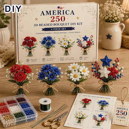 Silque 3D Beaded Animal Craft Kit — Handmade DIY Beading Set