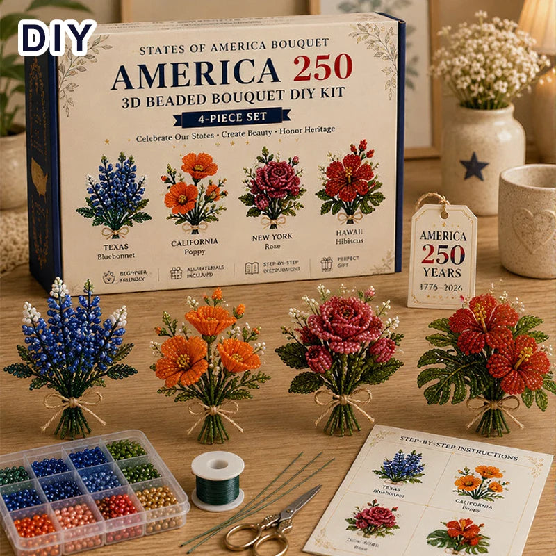 Silque 3D Beaded Animal Craft Kit — Handmade DIY Beading Set