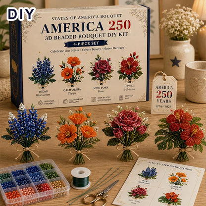 Silque 3D Beaded Animal Craft Kit — Handmade DIY Beading Set