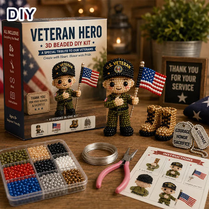 Silque 3D Beaded Animal Craft Kit — Handmade DIY Beading Set