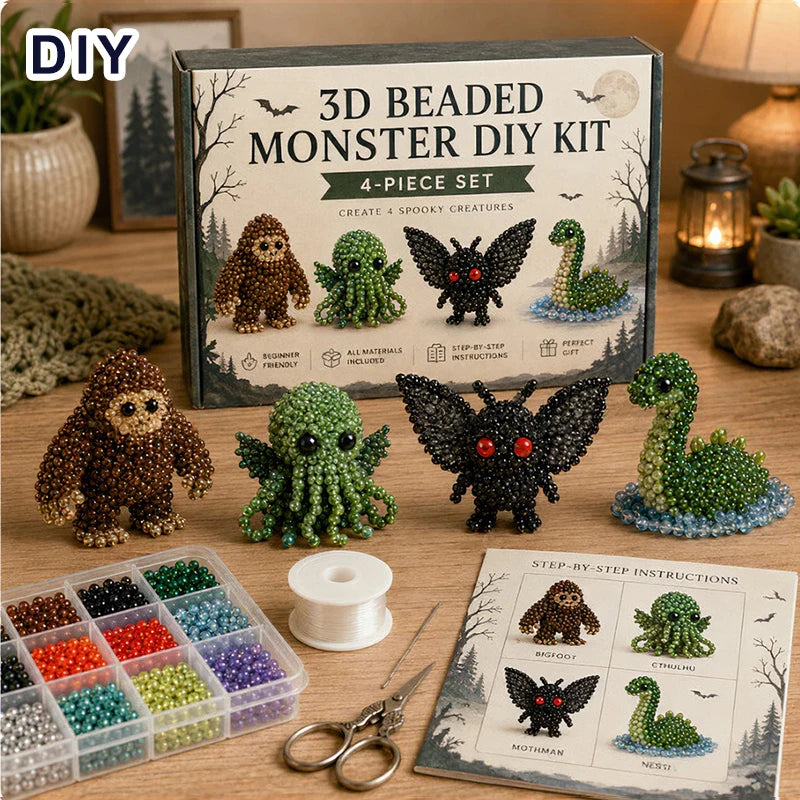 Silque 3D Beaded Animal Craft Kit — Handmade DIY Beading Set